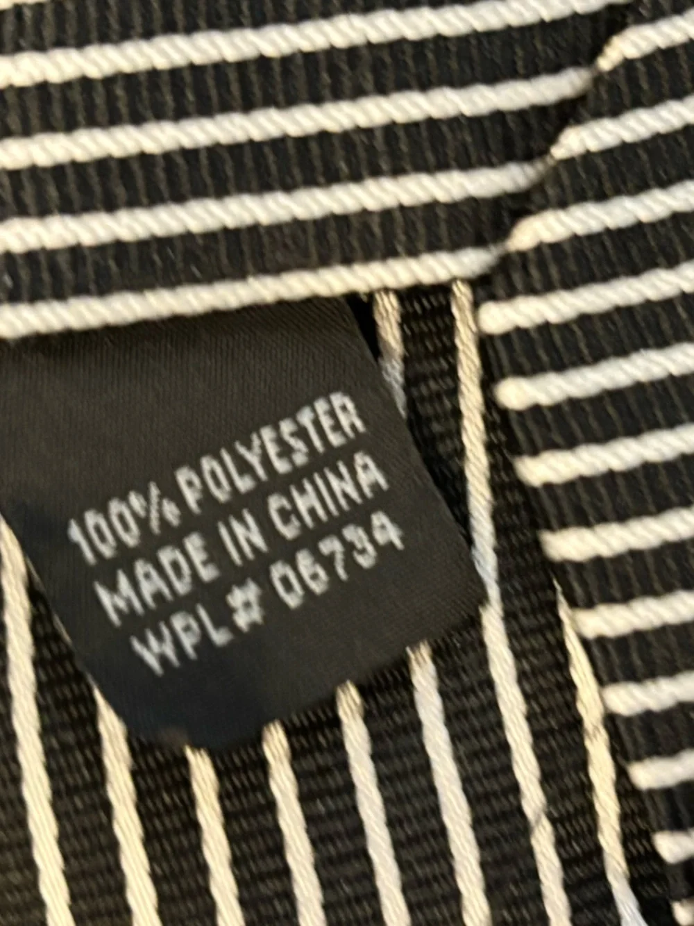 Classic Black and White or silver Striped clip-on Tie - boys